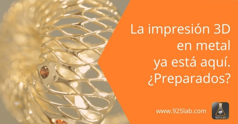 La impresión 3D de joyas en metal ya es una realidad, ¿preparados?