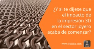Impresión 3D en metal para joyería
