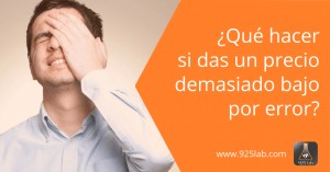 ¡Error! precio demasiado bajo para un diseño personalizado de joyería