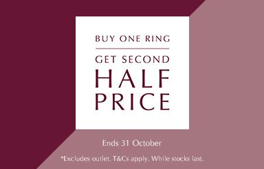 Pandora UK - Oferta 50 por ciento de descuento en segundo anillo